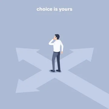 Isometric vector illustration on a gray background, a man in business clothes Stock Illustration