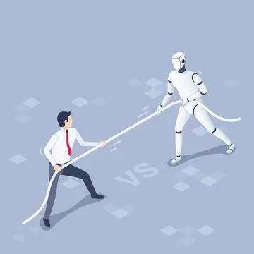 Isometric vector illustration on a gray background, a man in business clothes Stock Illustration