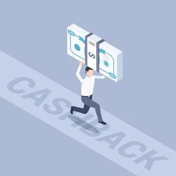 Isometric vector illustration on a gray background, a man in business clothes Stock Illustration