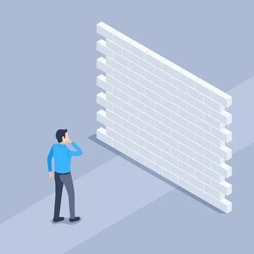 Isometric vector illustration on a gray background, a man in business clothes 스톡 일러스트
