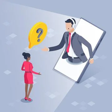 Isometric vector illustration on a gray background, a man in a business suit  Stock Illustration