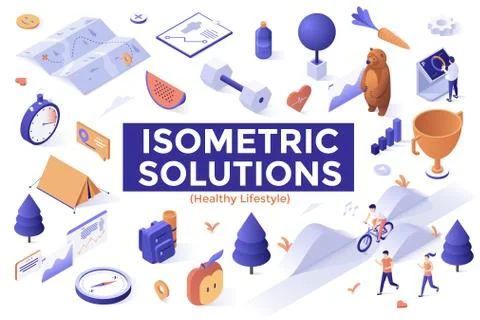 Isometric vector illustration Stock Illustration