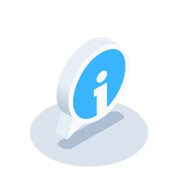 Isometric vector illustration isolated on white background, text bubble icon  库存插图