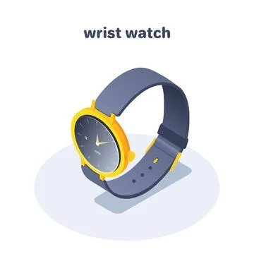 Isometric vector illustration isolated on white background, icon of a wrist w Stock Illustration
