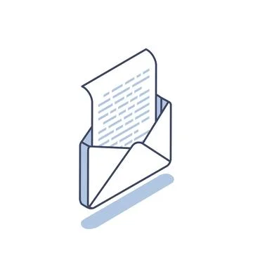 Isometric vector illustration isolated on white background, linear icon of op Stock Illustration