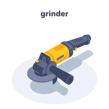 Isometric vector illustration isolated on white background, grinder icon, pow イラスト素材