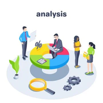 Isometric vector illustration isolated on white background, business people n Illustrazione stock