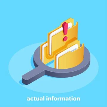 Isometric vector illustration on a light blue background, folders inside a ma イラスト素材