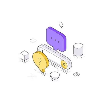 Isometric vector illustration of a local search. Concept for a geo location s Stock Illustration