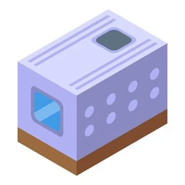 Isometric vector illustration of modern microwave oven Illustrazione stock