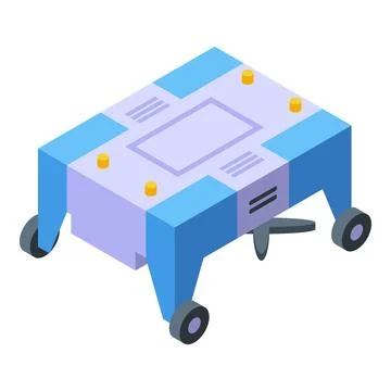 Isometric vector illustration of modern robotic platform Illustrazione stock
