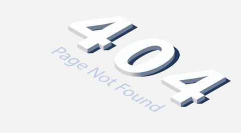 Isometric vector illustration. Page not found 404 error symbol. Template for  イラスト素材