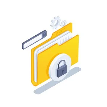 Isometric vector illustration on a white background, business icon in the for Stock Illustration