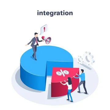 Isometric vector illustration on a white background, a man in a business suit Illustrazione stock