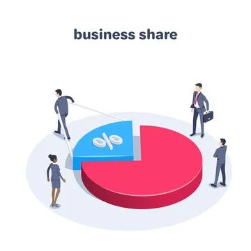Isometric vector illustration on a white background, people in business cloth Stock Illustration