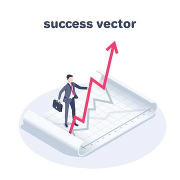 Isometric vector illustration on a white background, a man in a business suit Stock Illustration