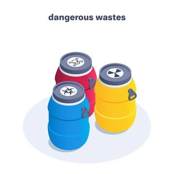 Isometric vector illustration on a white background, blue with red and yellow Stock Illustration