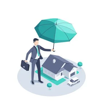 Isometric vector illustration on a white background, a man in a business suit Stock Illustration