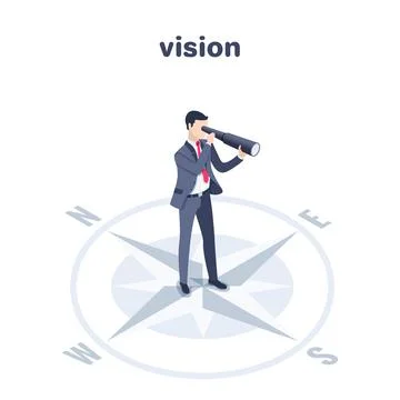 Isometric vector illustration on a white background, a man in a business suit Stock Illustration