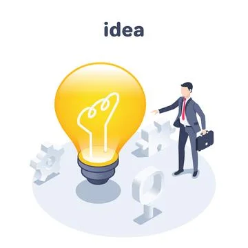 Isometric vector illustration on a white background, a man in a business suit Stock Illustration