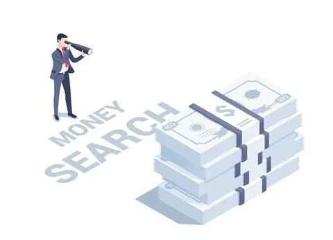 Isometric vector illustration on a white background, a man in a business suit Stock Illustration