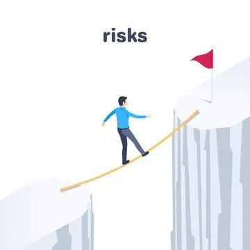 Isometric vector illustration on a white background, a man in business clothe Stock Illustration