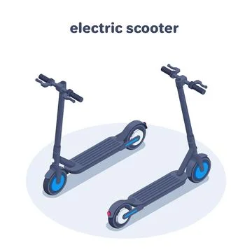 Isometric vector illustration on a white background, back and front view elec Stock Illustration