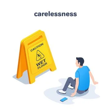 Isometric vector illustration on a white background, a young man sits on the  Stock Illustration