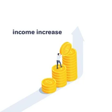 Isometric vector illustration on a white background, a man in business clothe Stock Illustration