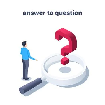 Isometric vector illustration on a white background, a man stands in front of Stock Illustration