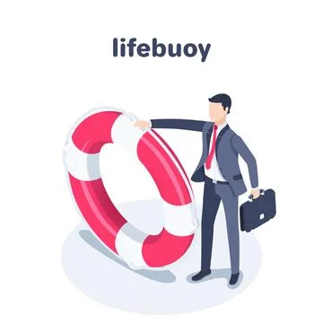 Isometric vector illustration on a white background, a man in a business suit Stock Illustration