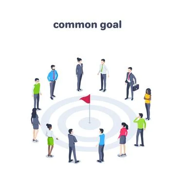 Isometric vector illustration on a white background, people in business cloth Stock Illustration