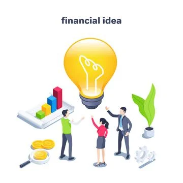 Isometric vector illustration on a white background, people in business cloth Stock Illustration