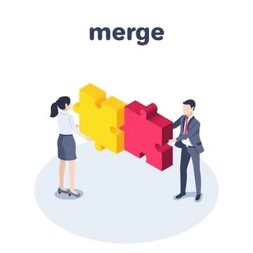 Isometric vector illustration on a white background, a man and a woman in bus Stock Illustration