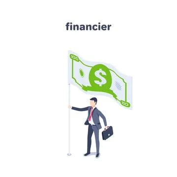 Isometric vector illustration on a white background, a man in a business suit Stock Illustration