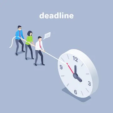 Isometric vector illustration on a white background, people in business cloth Stock Illustration