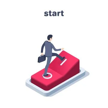 Isometric vector illustration on a white background, a man in a business suit Stock Illustration