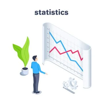Isometric vector illustration on a white background, a man in business clothe Illustrazione stock