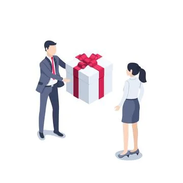Isometric vector illustration on a white background, a man in a business suit 스톡 일러스트