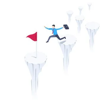 Isometric vector illustration on a white background, a man in business clothe Stock Illustration