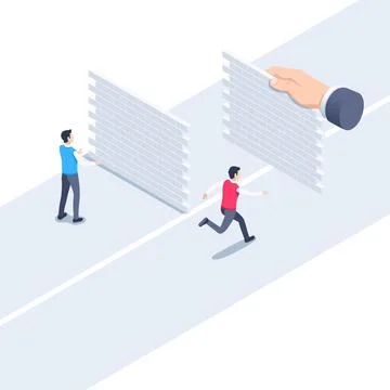 Isometric vector illustration on a white background, people in business cloth Stock Illustration