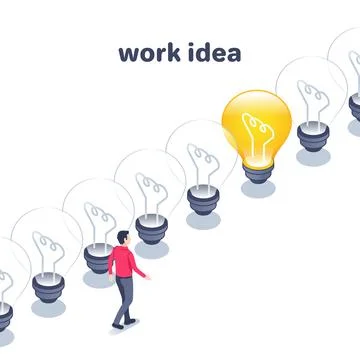 Isometric vector illustration on a white background, a man in business clothe Stock Illustration