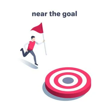 Isometric vector illustration on a white background, a man in business clothe Stock Illustration