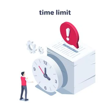 Isometric vector illustration on a white background, a man in business clothe Ilustração Stock