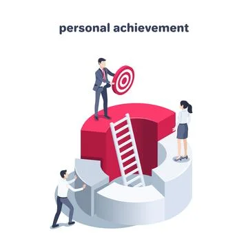 Isometric vector illustration on a white background, a man in a business suit Stock Illustration