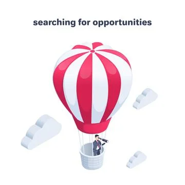 Isometric vector illustration on a white background, a man in a business suit Stock Illustration