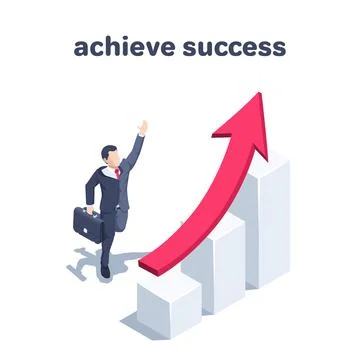 Isometric vector illustration on a white background, a man in a business suit Stock Illustration