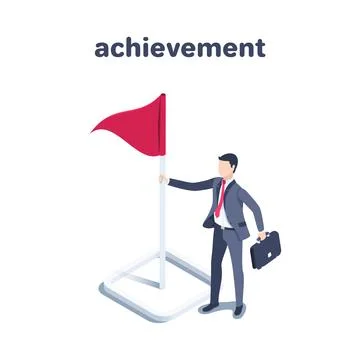 Isometric vector illustration on a white background, a man in a business suit Stock Illustration