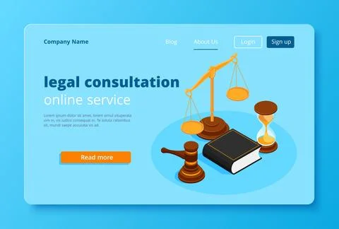 Isometric vector image on a blue background, scales and book, hourglass and.. 库存插图
