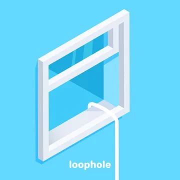 Isometric vector image on a blue background, open window with a white frame.. Stock Illustration